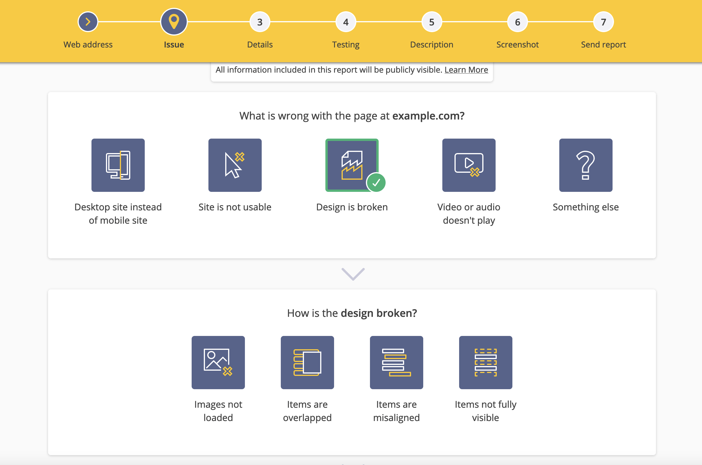 Image of issue type step